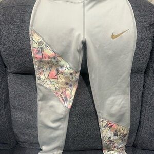 Nike Kids Gray Floral Sweatpants